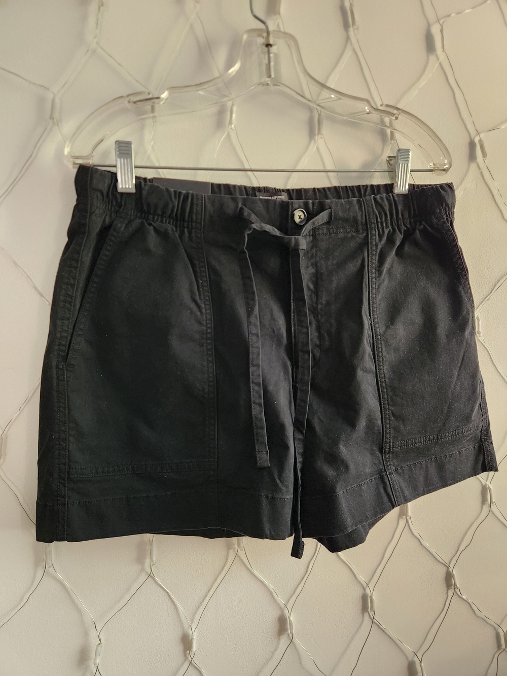 NWT Black High Rise Drawstring Casual Shorts By Banana Republic • Size Medium